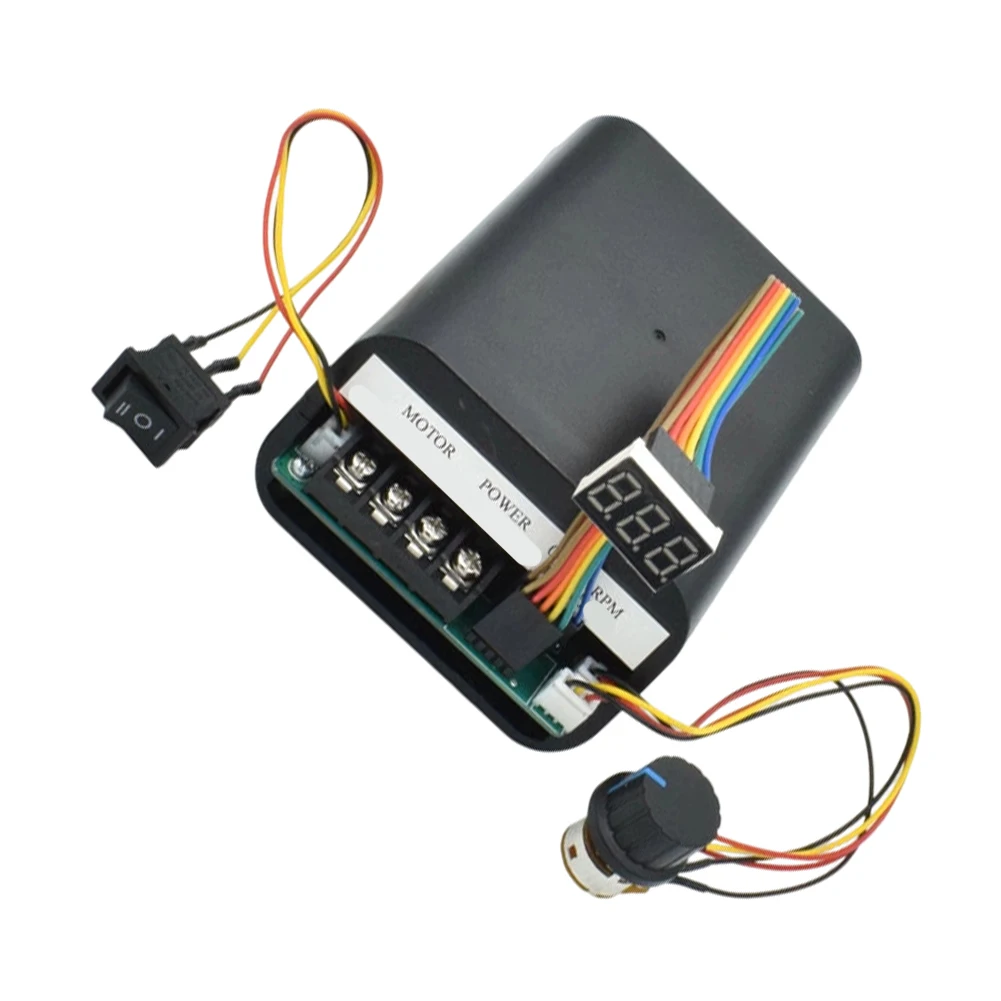 For PWM DC Motor Controller 10V-55V Input 60A Peak Current 0-100% Adjustable Digital LED Display Compatible with Brushed Motors