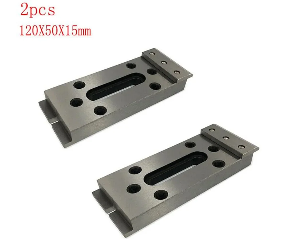 2PC 120x50x15mm Stainless Steel CNC Wire EDM Fixture Board Stainless Jig Tool TOP M8 For Wire EDM Part