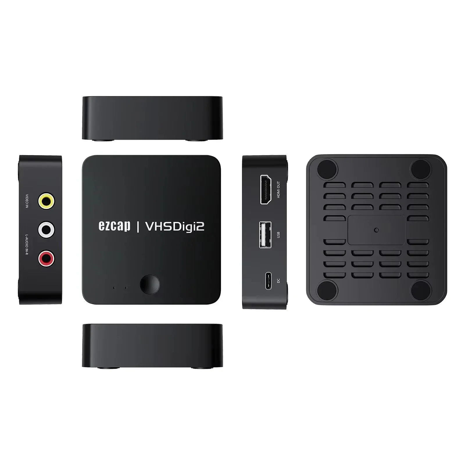 3RCA AV Recorder VHS Digitizer Old Video Cassette Camcorder Video Capture Card To USB Flash Drive U Disk HDMI Loop , No Need PC