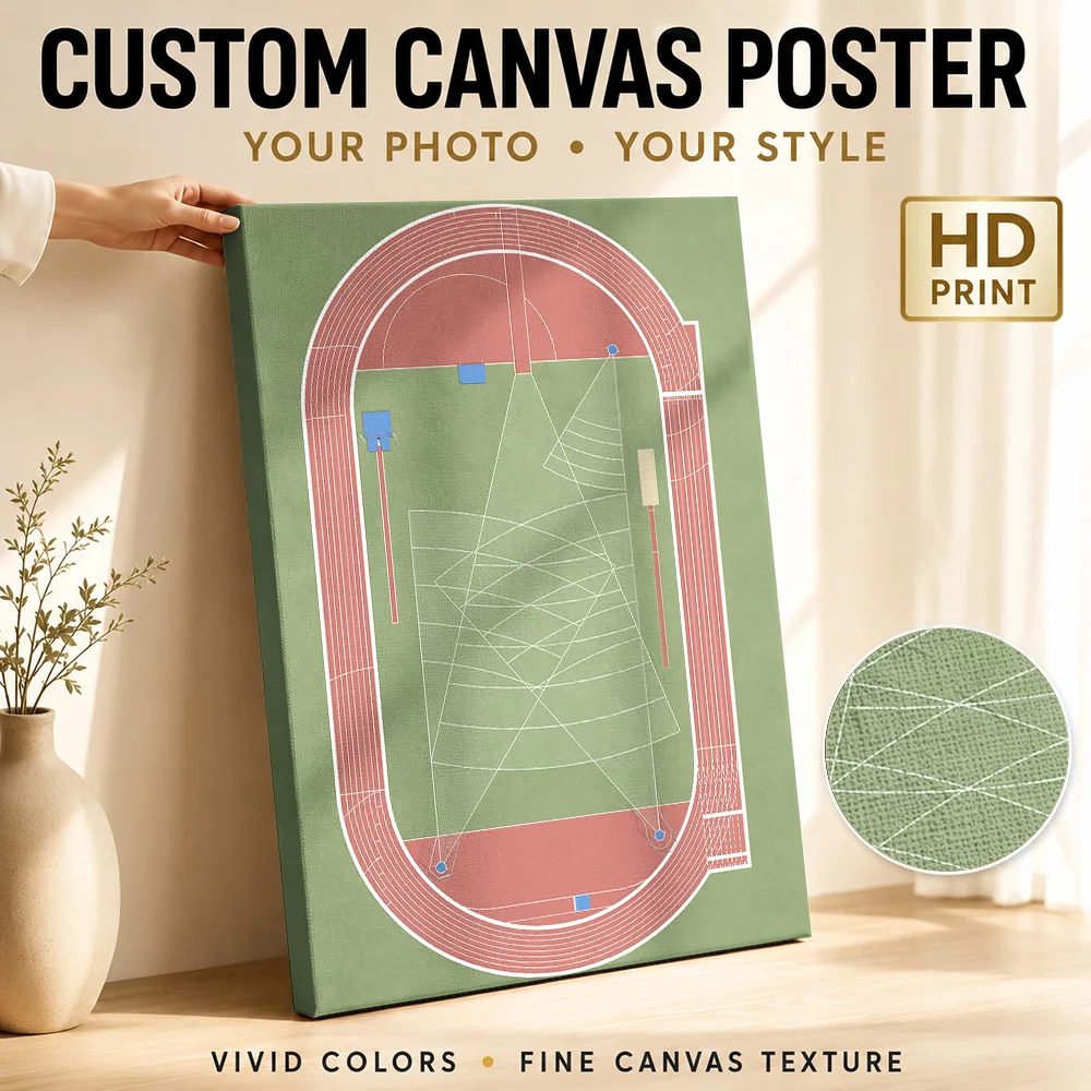 Athletics Track And Field Canvas Print Poster Personalized Modern Aesthetic Wall Paintings Decoration for Office Ready to Hang