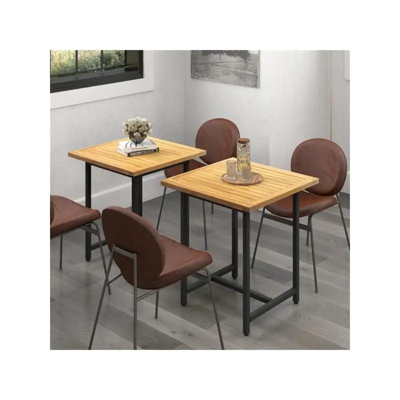 سطح طاولة مستطيل من خشب الساج مقاس 55 بوصة × 27.5 بوصة - تصميم متين وأنيق للاستخدام المنزلي أو المكتبي