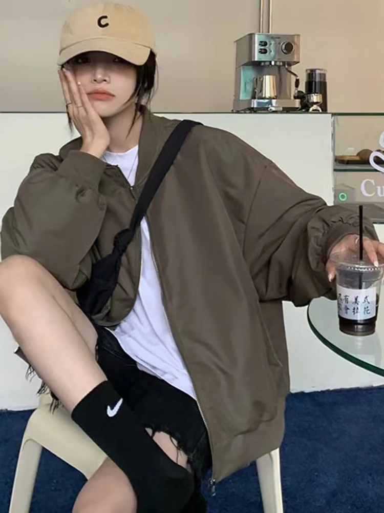 

Бейсбольные куртки в стиле хип-хоп, женские зимние пуховики, ветрозащитные, блестящие, сверхмощные, удобные, байкерские, с талией, из овчины в европейском стиле Y2K