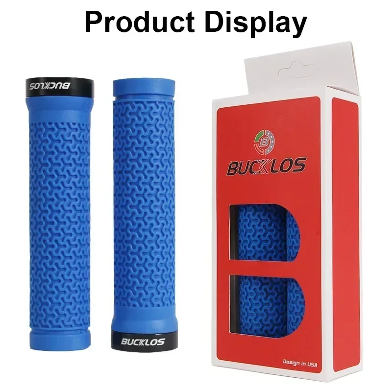 BUCKLOS MTB Handlebar Grips Non-slip Mountain Bike Grips Lock on Bicycle Handlebar Grip Shock Absorption Electric Scooter Handle