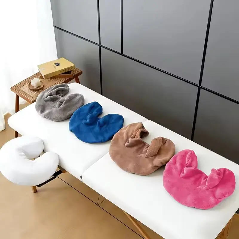U-shape Pillow Covers Reusable Massage Face Rest Cradle Covers Pillowcase for Spa Salon Neck Pillow Support Cover Beauty Tools
