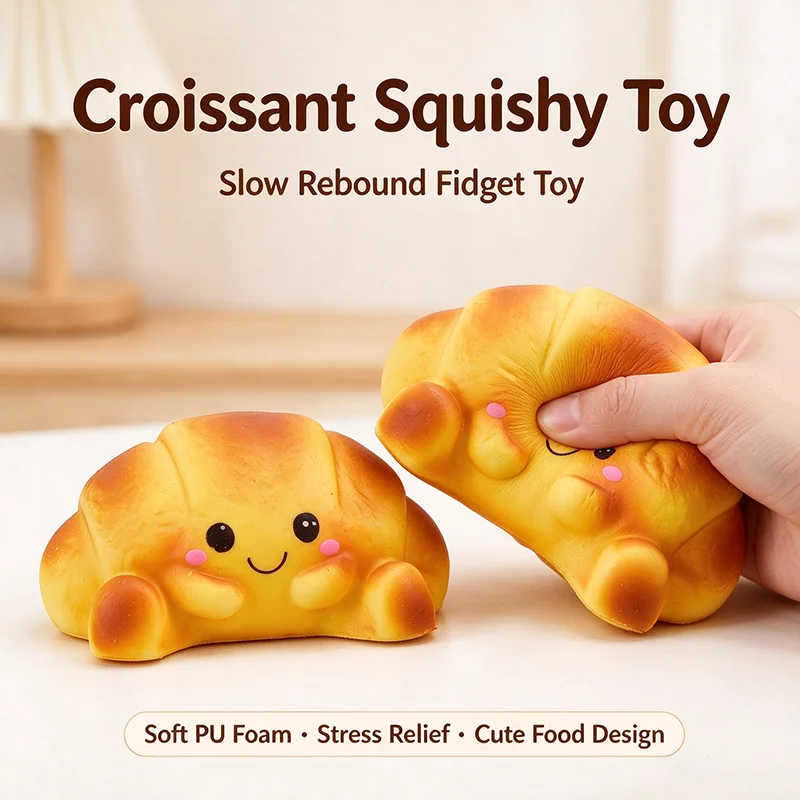 Slow Rising Squishy Toast Bread Caterpillar Pig Wet Soft Stress Relief Fidget Toy Food Miniature Kawaii