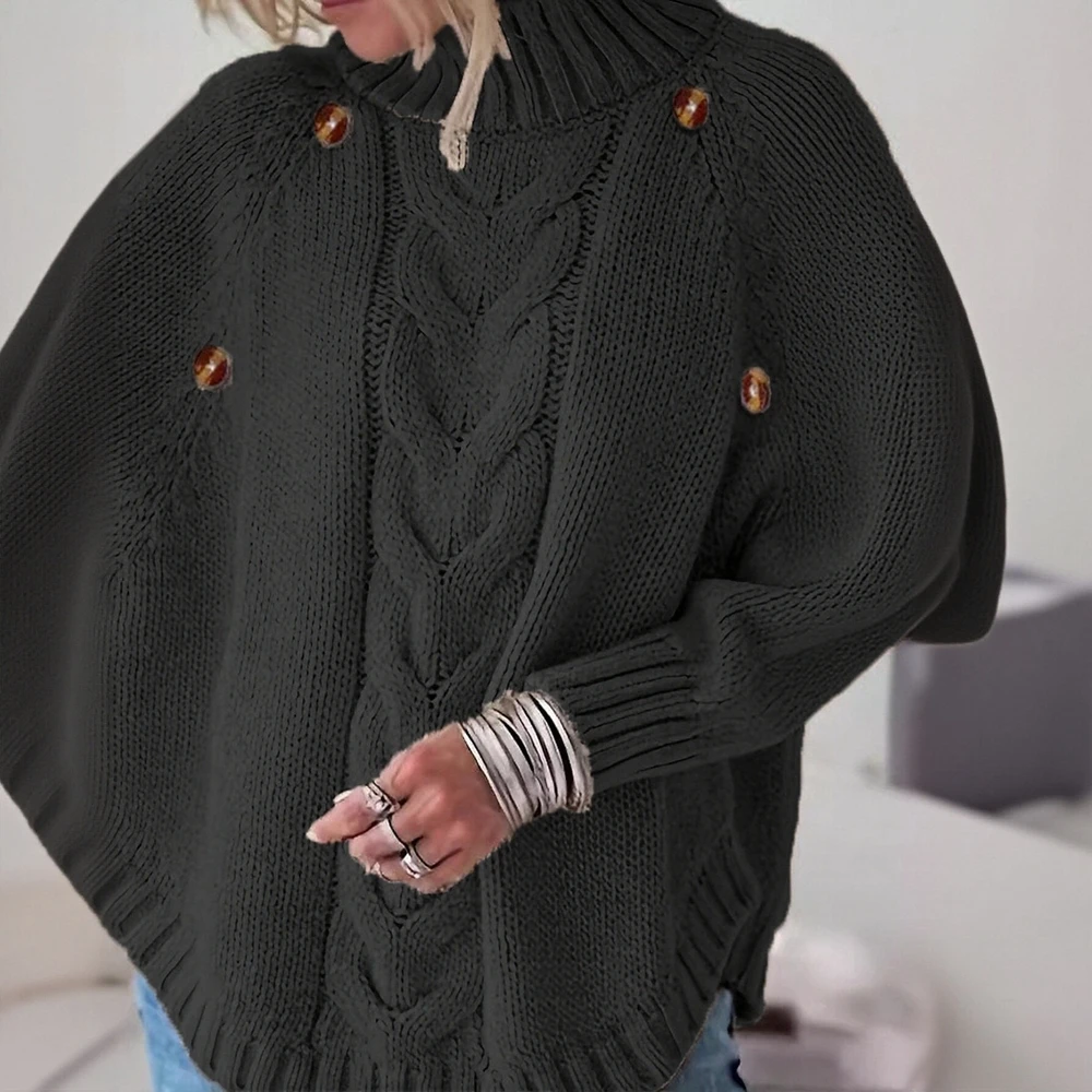 

Осенне-зимние свитера 2025 г., женские простые однотонные удобные свитера с длинными рукавами-фонариками и круглым вырезом