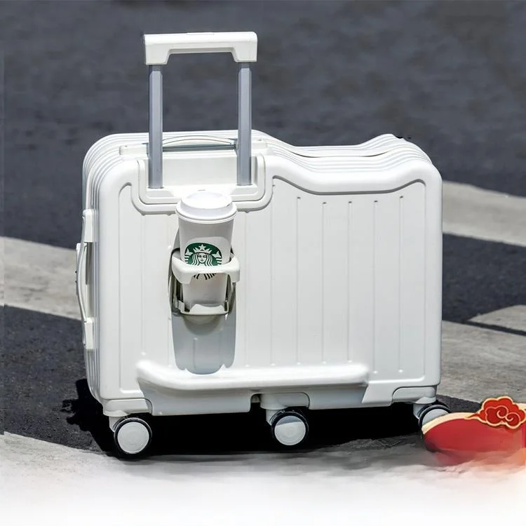 

Travel Small Luggage Thickened Children's Pull Box Universal Wheel Sit down 20 Travel Password Box Holy Grail