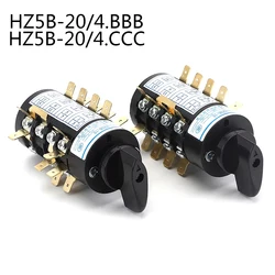HZ5B-20/4.BBB 4.CCC 4 Phase Rotary Cam Transfer Combination Switch For Electric Welding Machine Sliver Contact 20A 660V