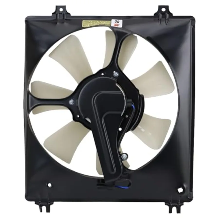 A/C condenser cooling fan assembly for 2009-2012 Acura TL, durable plastic housing, black, direct-fit OEM replacement with enha view 4