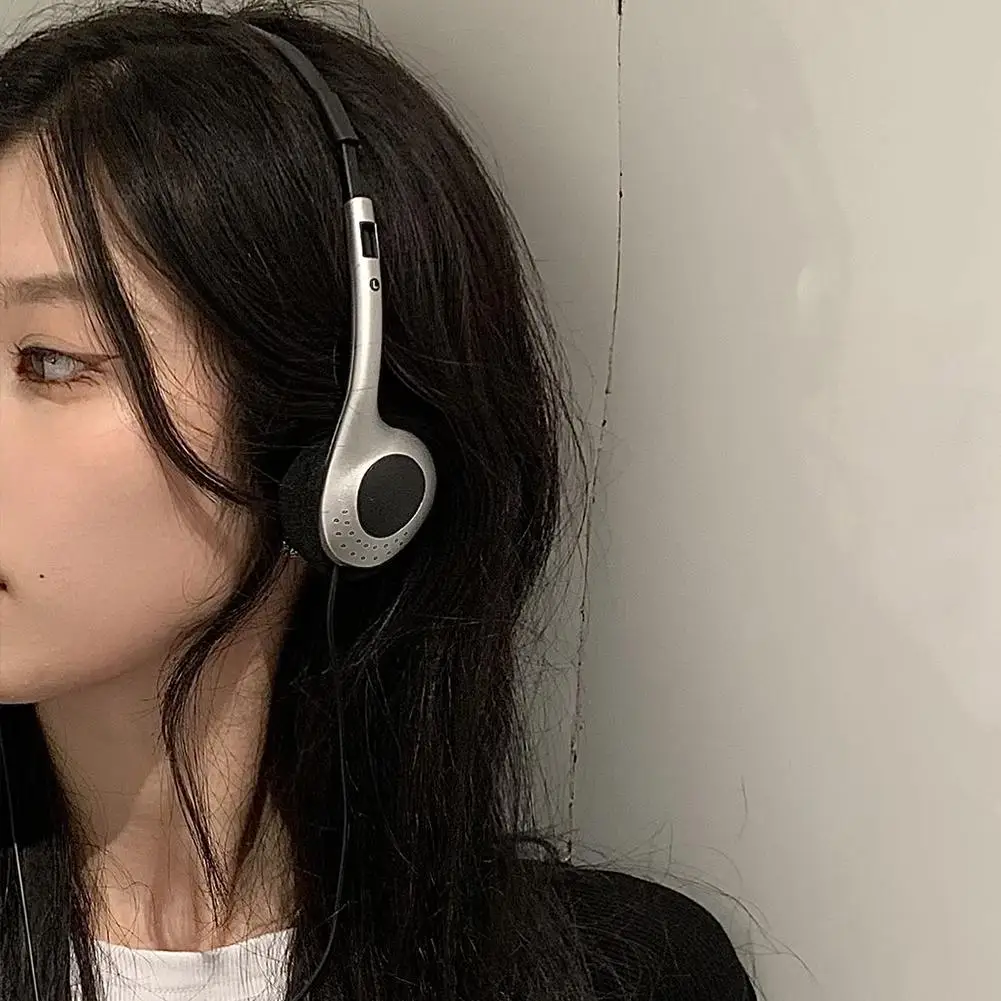 سماعات الرأس المحمولة شخصية الرجعية الحنين سماعة الأسود الاسلوب المناسب سماعة فوق الأذن ياربود 3.5 مللي متر سماعة رأس سلكية جديد