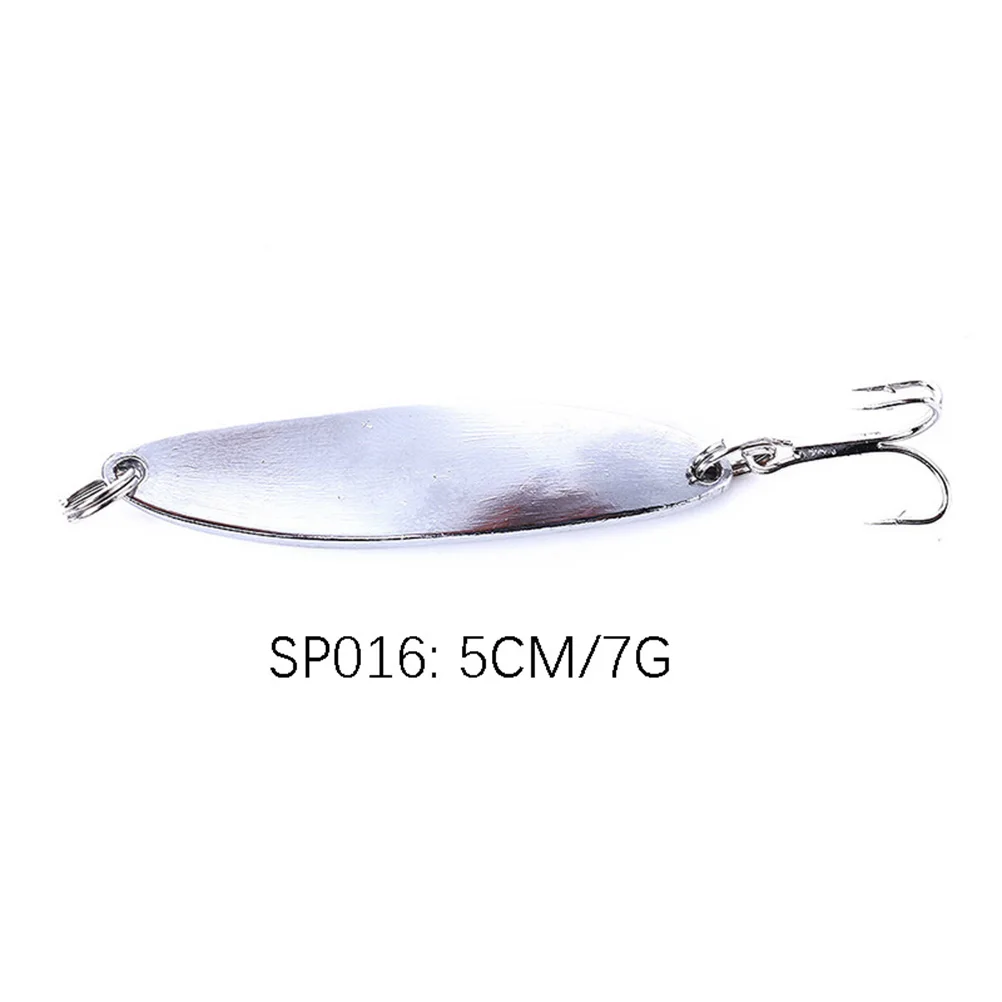 

5Pcs Metal Fishing Lures Reflective Strong Hooks Fish Bait Kit Long Distance Use for Lake Metal Fishing Bait