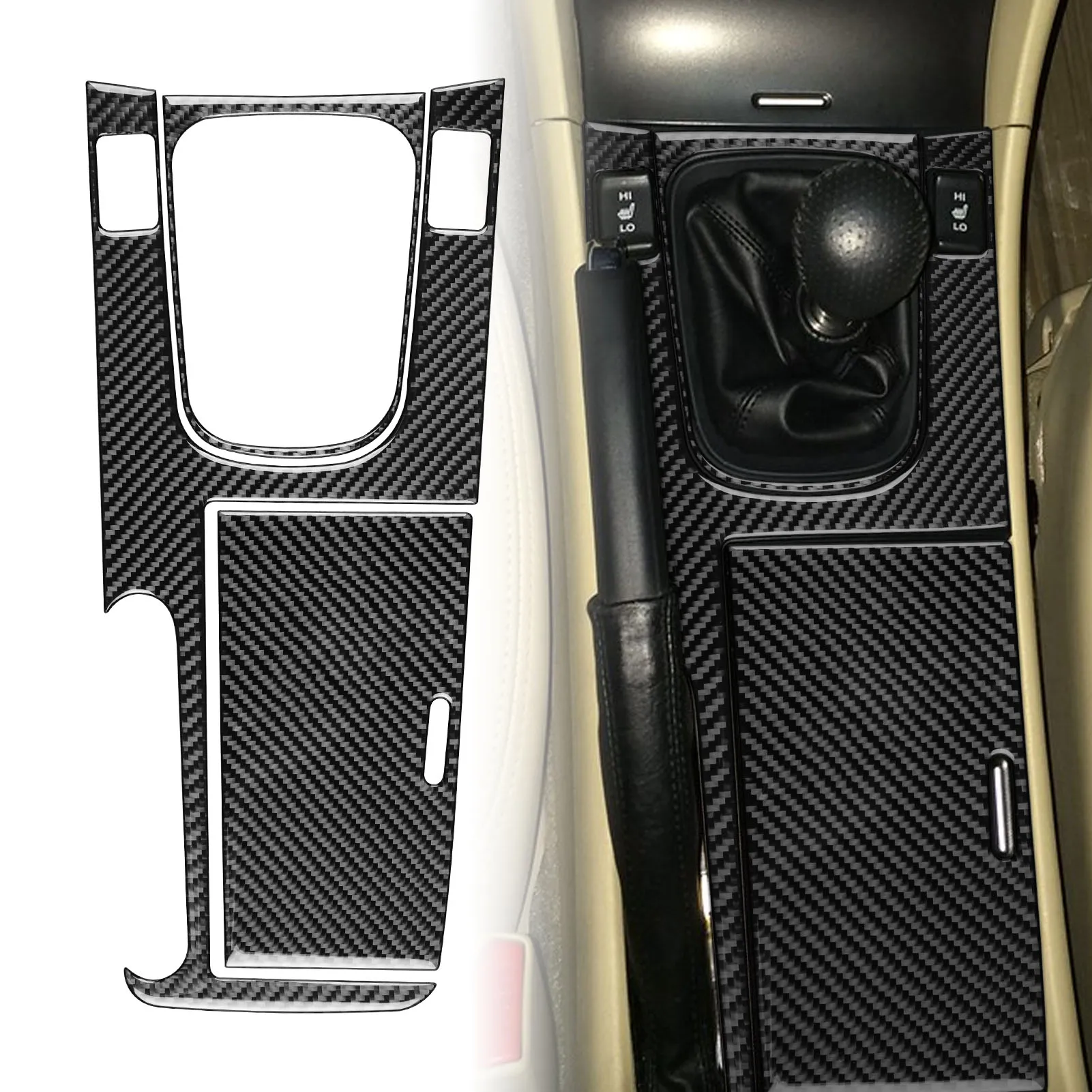 For Acura TSX 2004 2005 2006 2007 2008 Refit Carbon Fiber Car Forged Carbon Set Interior Gear Shift Door Panel Sticker