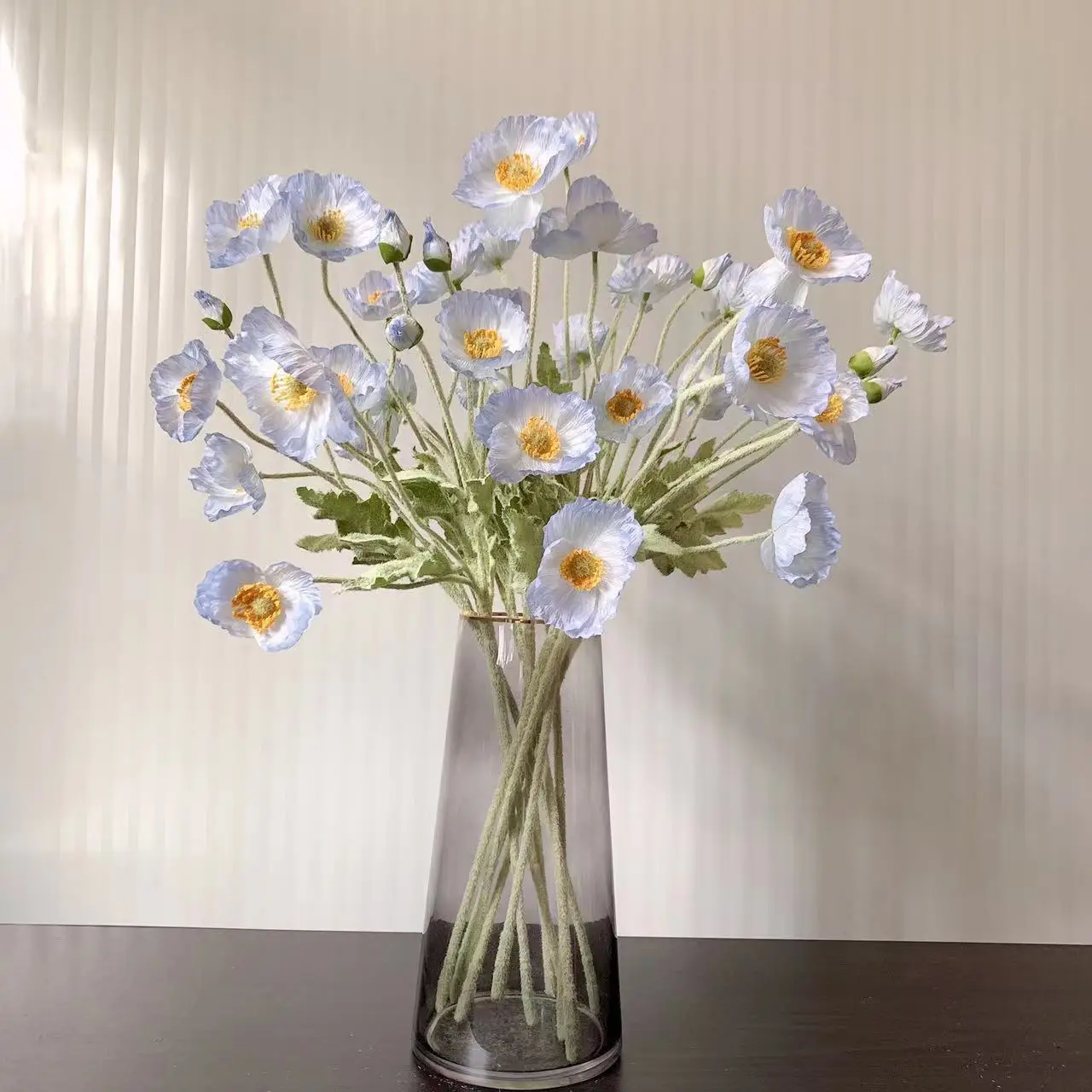 10 Stück/Set Künstliche Beflockte 4-Kopf-Mohnblumen aus Seide für Hochzeitshintergrund, Blumenarrangements, Party, Heimdekoration, Künstliche Mohnblumen – Detail 9