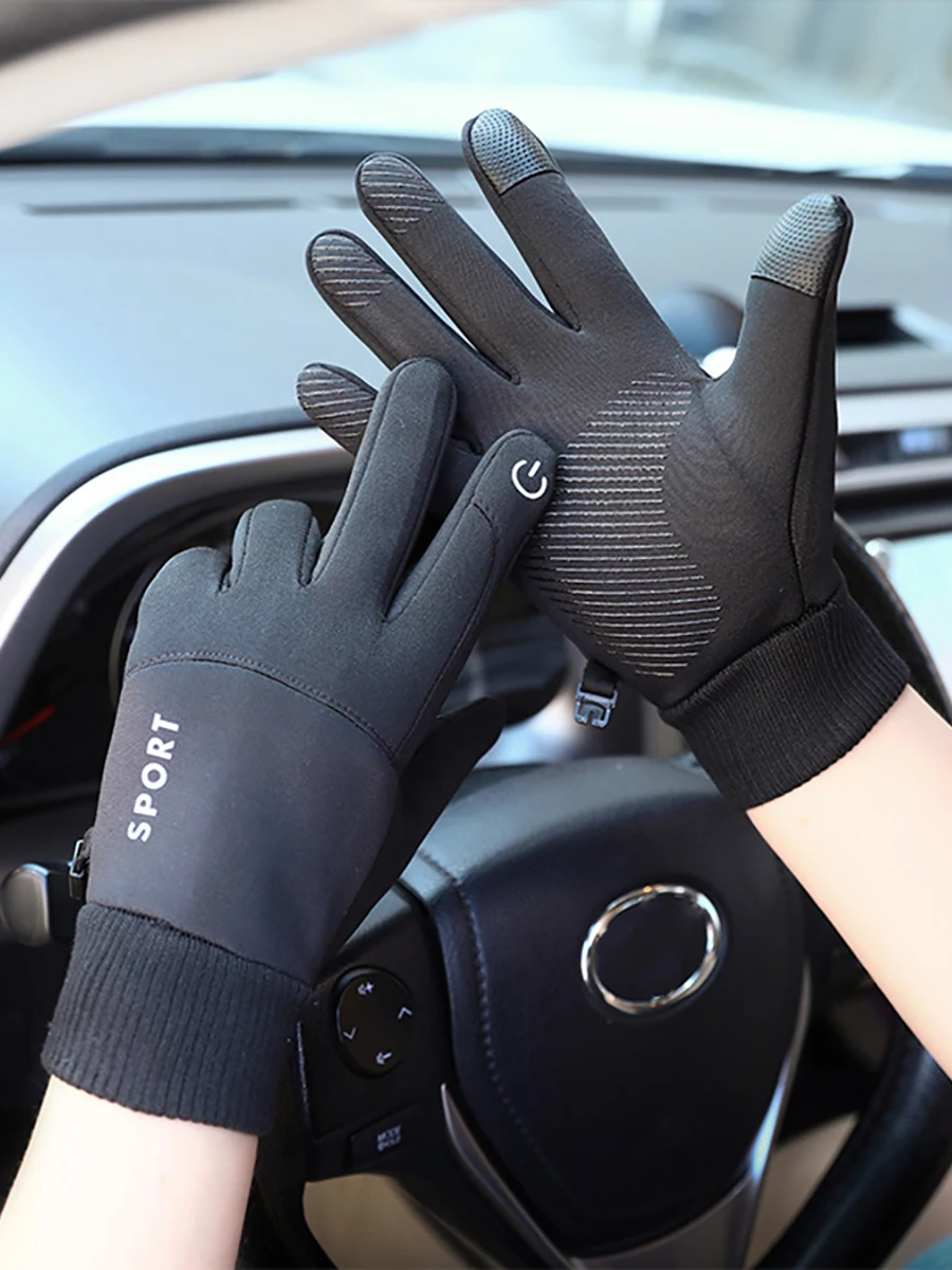 AliExpress Touch Screen Waterproof Thermal Sport  Gloves Women Men Cycling Gloves ，Perfect for Running, Driving, Hiking, Walking, Working