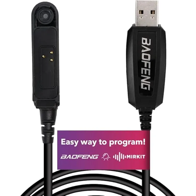 Cabo de programação USB Baofeng com unidade de CD para Walkie Talkie UV-9R BF-9700 A-58 UV-XR UV-5S UV-9R Plus GT-3WP Plus Rádio