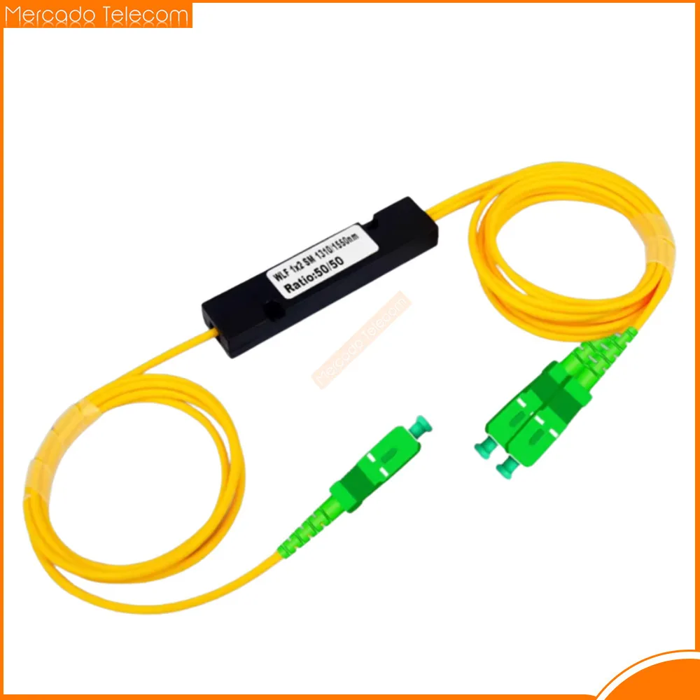 1x2 FTTH Fiber Optic Splitter 1 Point 2 Fiber Optic Splitter Box Tapered 1 To 2 Splitter Box SC/APC Coupler