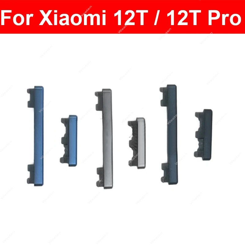 Power Volume Side Button For Xiaomi 12T 12T Pro On OFF Power Volume Up Down Side Key Switch Replacement Repair Parts