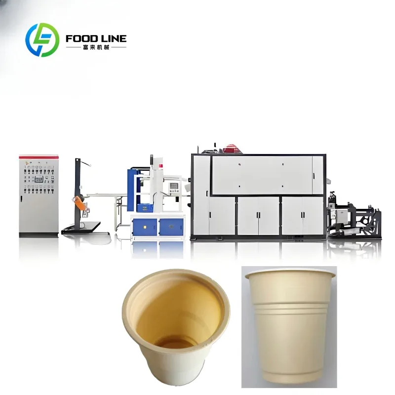 Biodegradable Corn Starch Water Drink Cups Making Automatic Thermoforming Production Machine