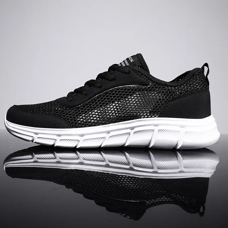 Summer Mesh Shoes Men Sneakers Breathable Light Men\'s Casual Shoes Lace-Up Walking Footwear Tenis Masculino Zapatillas Hombre