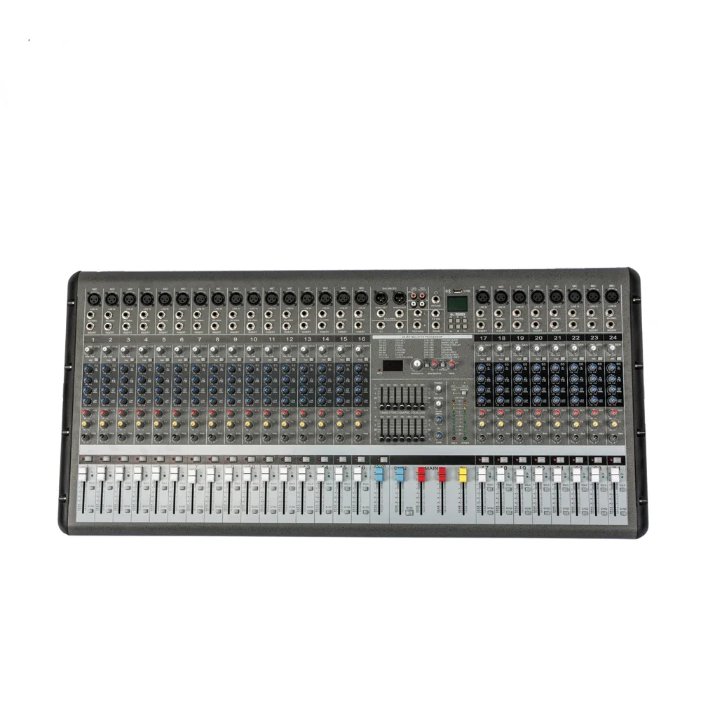 Professional Audio Mixer ELM PMR-2460 Best DJ Mixer Professional Digital Echo Mixer Power Amplifier USB Interface Controller