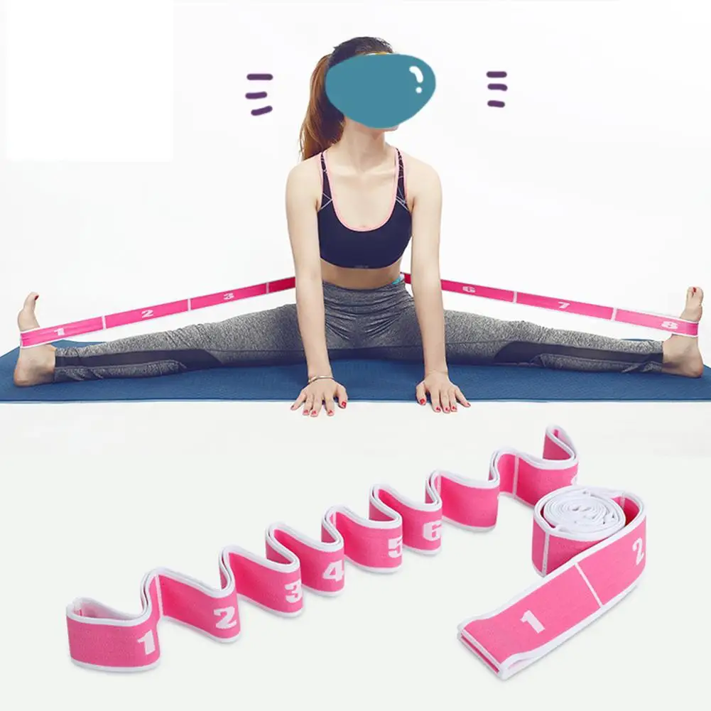 Hoge Elastische Yoga Fitness Weerstand Band 8-Loop Trainingsband Spanning Weerstand Oefening Stretchband Voor Sport Dansen