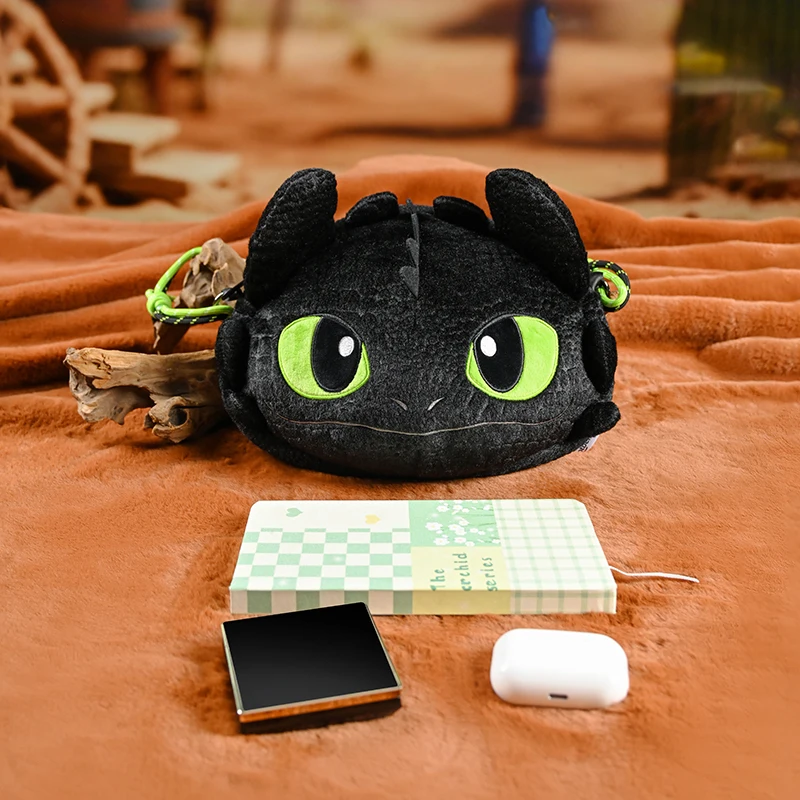 Oficjalna torba na ramię Universal Studios Toothless Plush Sling Bag - Night Fury Dragon Crossbody Shoulder Purse