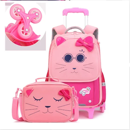 

School Rolling Backpack for Girls Children School Rolling Backpack Set Travel Backpacks for Girls Carry on luggage Bag for girls