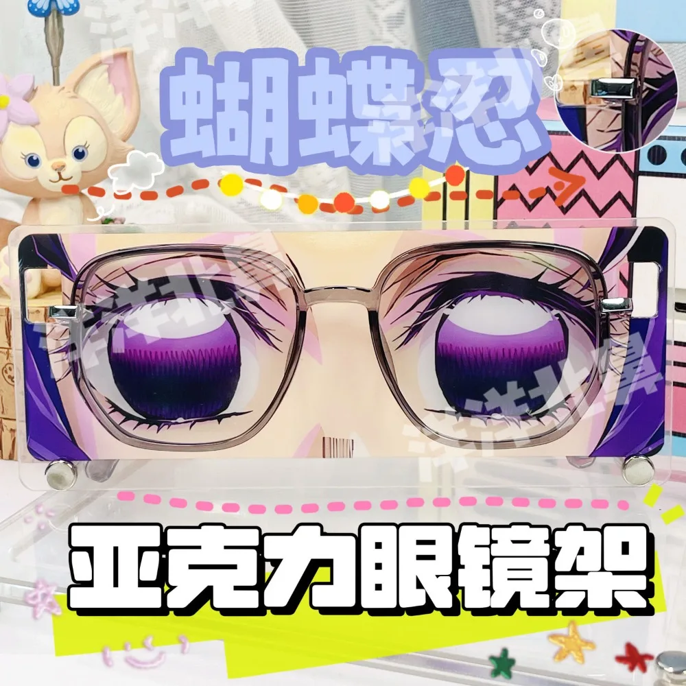 شيطان القاتل الاكريليك إطار النظارات Iguro Obanai Rengoku Kyoujurou أنيمي الأجهزة الطرفية تخزين نظارات رف شاشة الملحقات