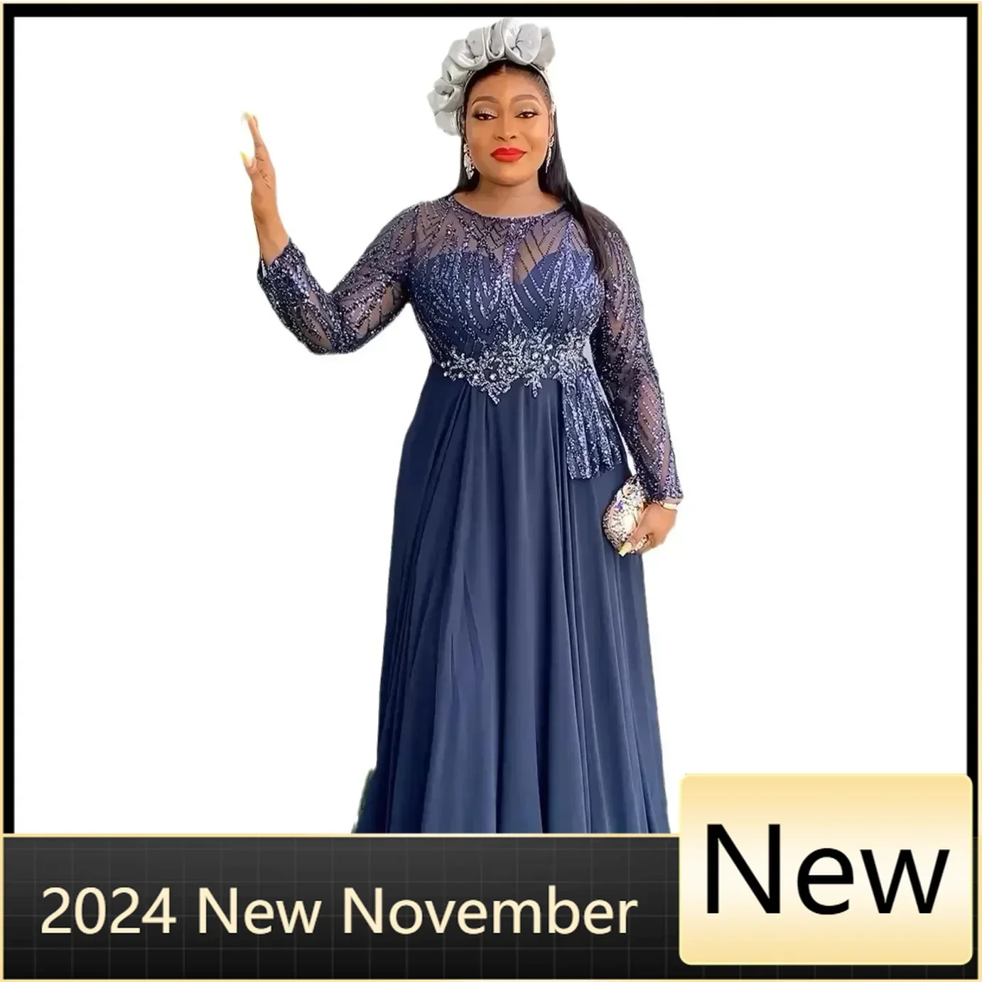 

Customized Elegant African Dresses for Women 2025 Africa Clothing Plus Size Christmas Wedding Party Long Dress Dashiki Ankara Ou