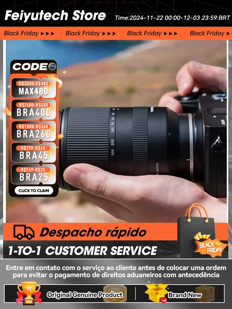 تامرون 18-300 مللي متر F3.5-6.3 دي III-A VC VXD عدسة كبيرة الفتحة القياسية التكبير ضبط تلقائي للصورة مرآة عدسة الكاميرا لسوني فوجي فيلم