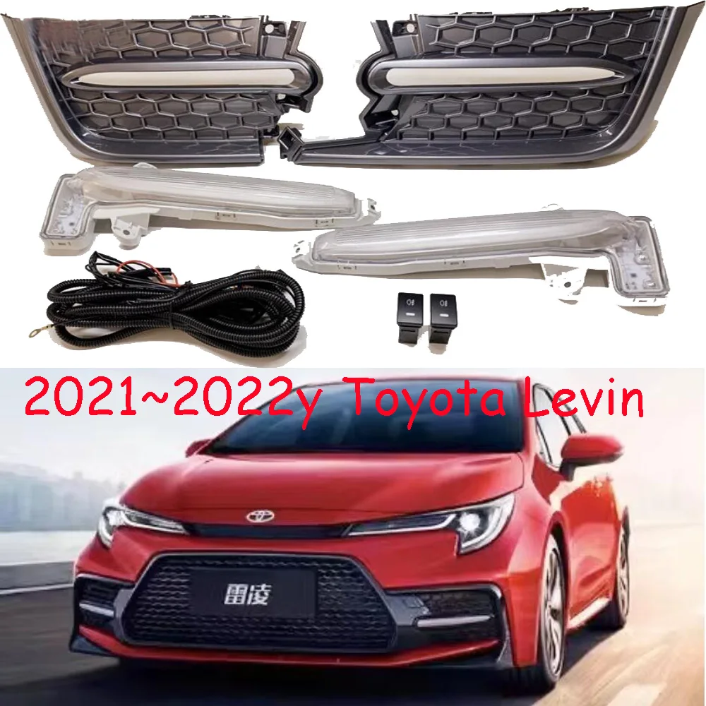 

car accessories bumper headlight for Toyota Levin daytime light 2019~2022y LED for Toyota Levin headlamp Fog light