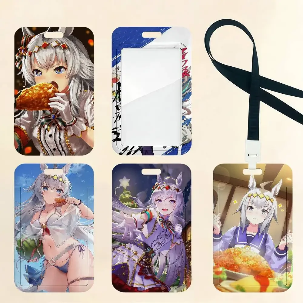 

U-UmamusumeS Oguri Cap Card Holder Cardcase Bus Subway Work Permit Student Lanyard Neck Straps Badge Holder Door Card