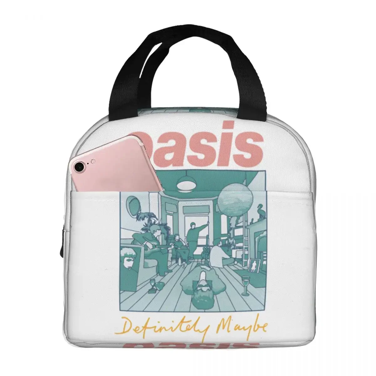 Definitely Maybe Artwork Band Insulated Lunch Bags Leakproof O-Oasis Lunch Container Thermal Bag Tote Lunch Box Food Handbags