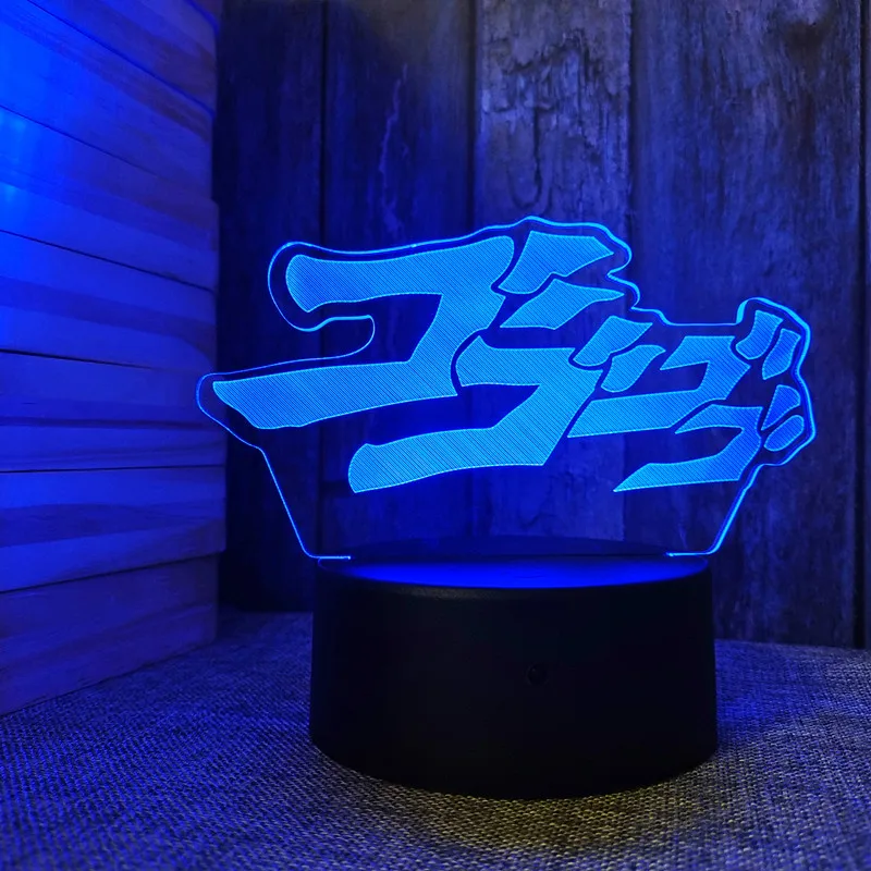 3d Led light Jojo Bizarre Adventure Kujo Jotaro For Bedroom Night Lights Anime Figure Avatar Room Decor Luces Cute Gift