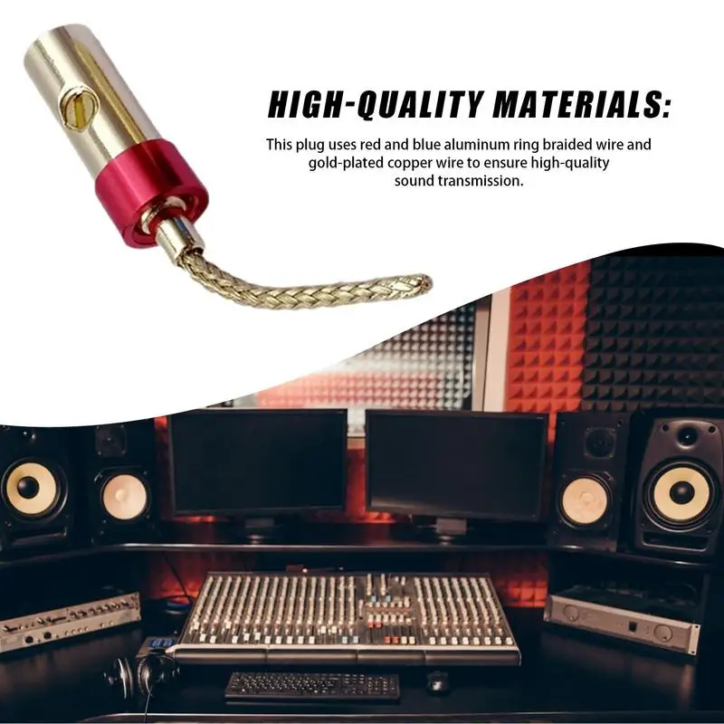 Lautsprecher anschlüsse Bananen stecker geflochtener Draht Lautsprecher anschlüsse Stecker schweiß freies Design Anschluss zubehör für Lautsprecher