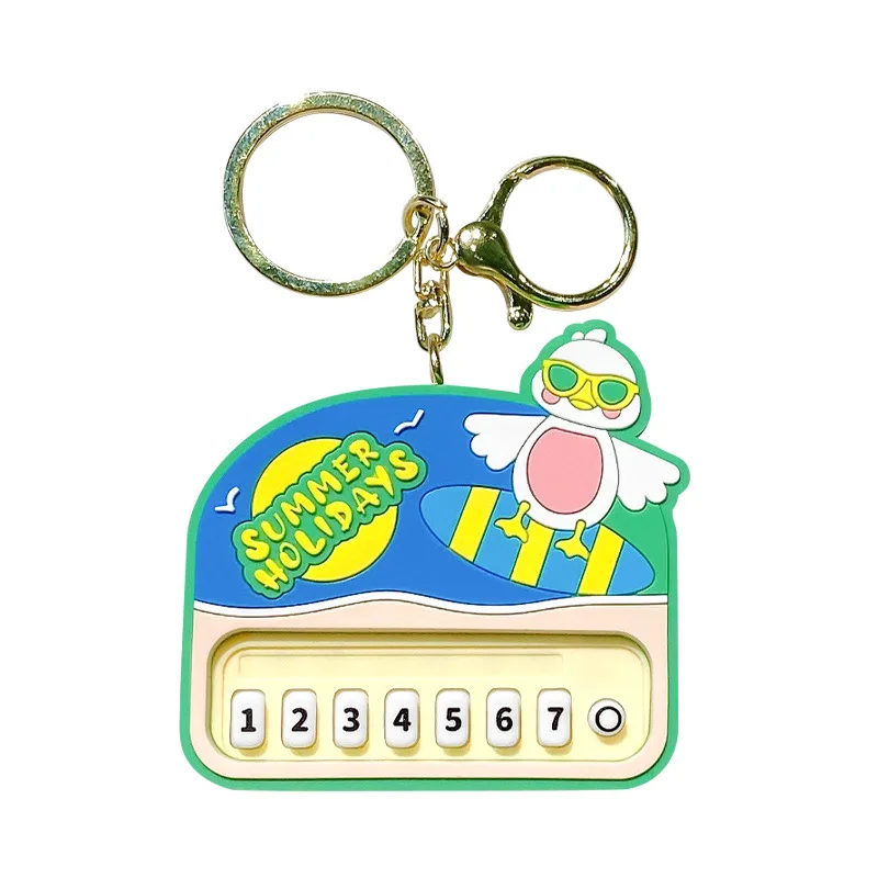 Mini pianomuziek speelgoed sleutelhanger creatieve lichtgevende elektronische pianotas hanger cartoon dier piano oplichten sleutelhanger charme cadeau