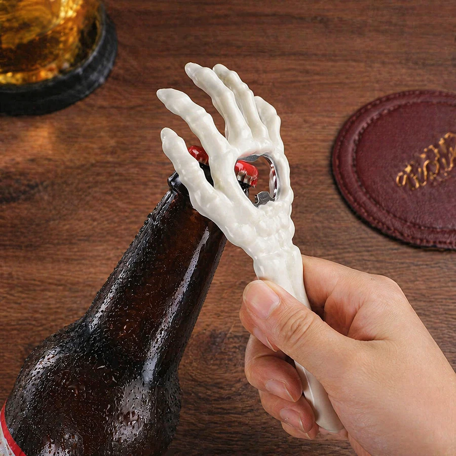Skeleton Hand Bottle Opener Halloween Horror Themed Cast Iron Beer Opener Perfect for Halloween Parties & Pranks Bar Accessories