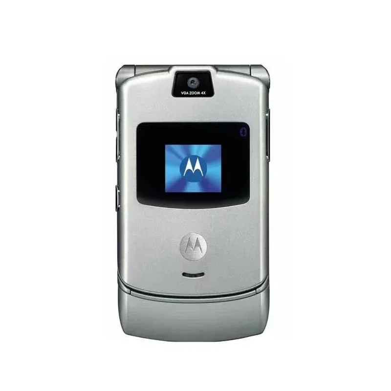 MOTOROLA RAZR V3 Refurbished Unlocked Clamshell Bluetooth Mobile Cell Phone GSM 1.23 MP Camera 850/900/1800/1900 Good Quality