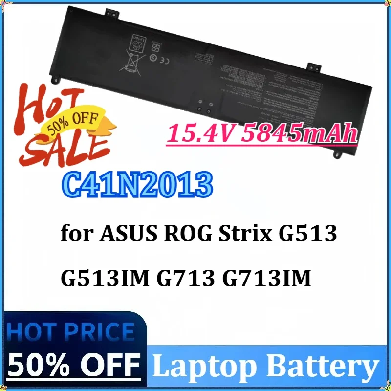 Аккумулятор для ноутбуков ASUS ROG Strix G513 G513IM G713 G713IM G713QM, Rog G533 G533QM G533QR G733ZM, 15.4V 5845mAh C41N2013 C41N2013-1