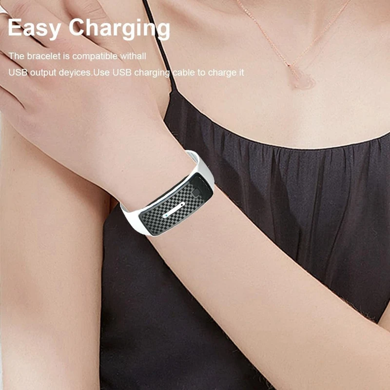 Ultrasonic Anti-Mosquito Bite Wristband For Children And Adults Waterproof And Rechargeable Easy Install Easy To Use