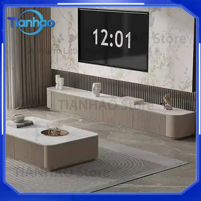 Luxury TV Stand for Salon Fireplace Room Up Suspended Full Console Table Modern Trendy Furniture for Living Room