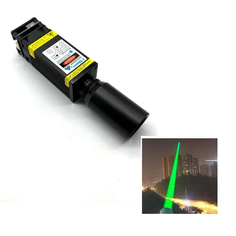 

High Power 520nm 3W Green Coarse Beam Laser Module Bird Repelling Laser 12V PWM Laser Lamp drone laser