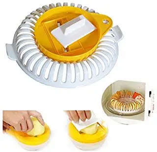 DIY Low Calories Microwave Oven Fat Potato Chips Maker Apple Fruit Potato Crisp Chip Slicer Snack Maker Set Tray Kitchen Tool