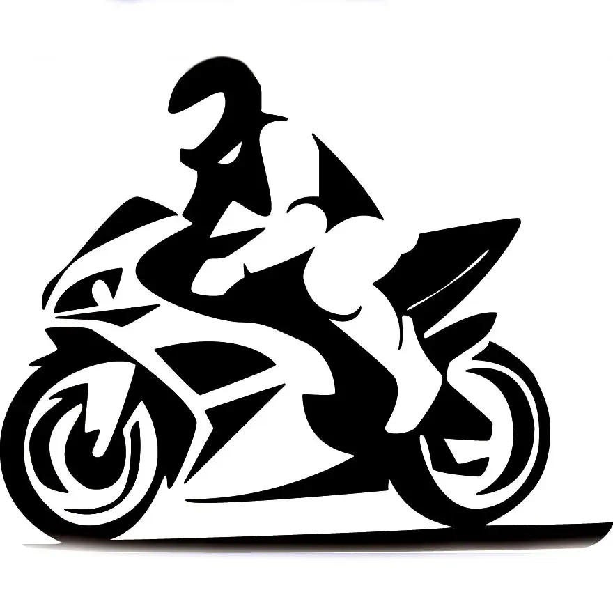 1 Piece Motorcycle Sticker Silhouette Biker Car Bike Sticker JDM Yamaha R1 R6 Vinyl Waterproof Car Sticker  15cm * 12cm