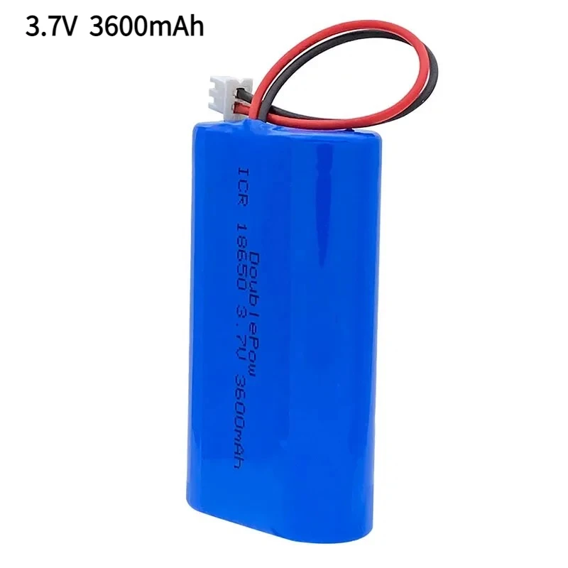 Bateria litowa 18650 3.7V 3600mAh/5200mAh do wielokrotnego ładowania, megafon, głośnik, monitory, światła LED, płytka ochronna + wtyczka XH2.54 — zdjęcie produktu 4