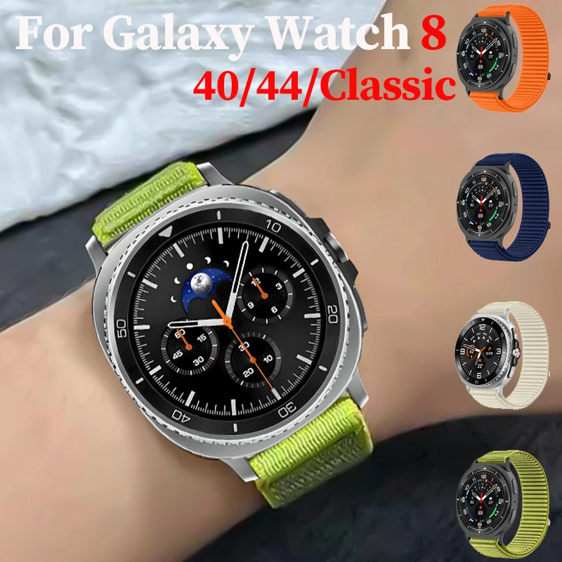 

Нейлоновый ремешок для Samsung Galaxy Watch 8 Classic, 46 мм, регулируемый сменный браслет для часов 8, 44 мм, 40 мм, аксессуары для ремешков
