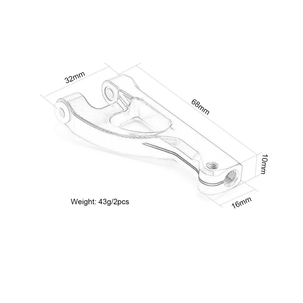 1/10 Aluminum Front Upper Suspension Arms #AR330371 For Rc Car Arrma Seton AR102654 AR102673 6S Blx Upgrade Parts