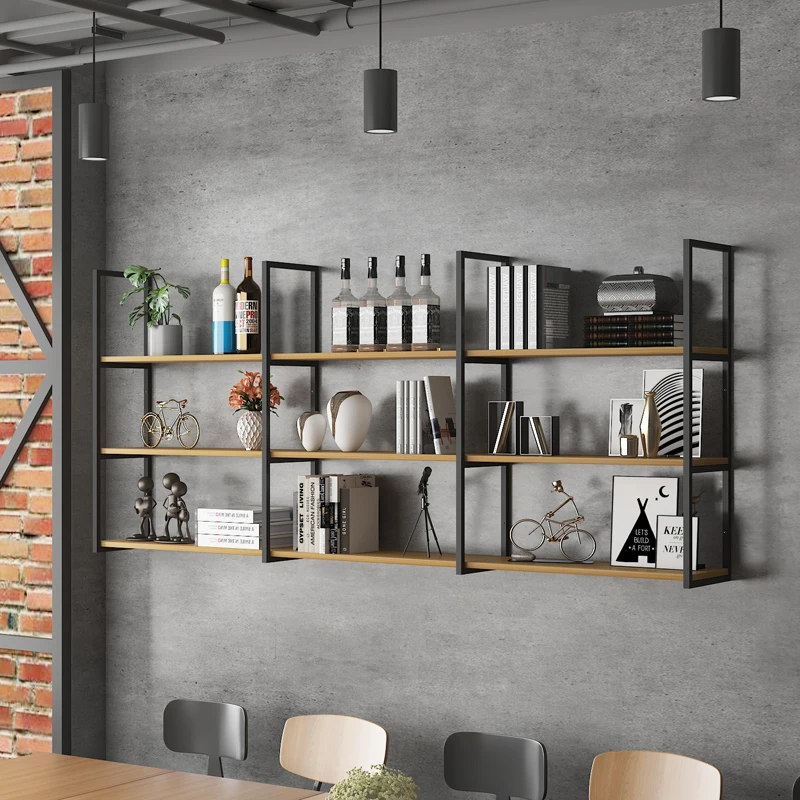 

Wrought iron wall hanging shelf wall bookshelf flower rack industrial rack baffle restaurant hanging wine rack bar han