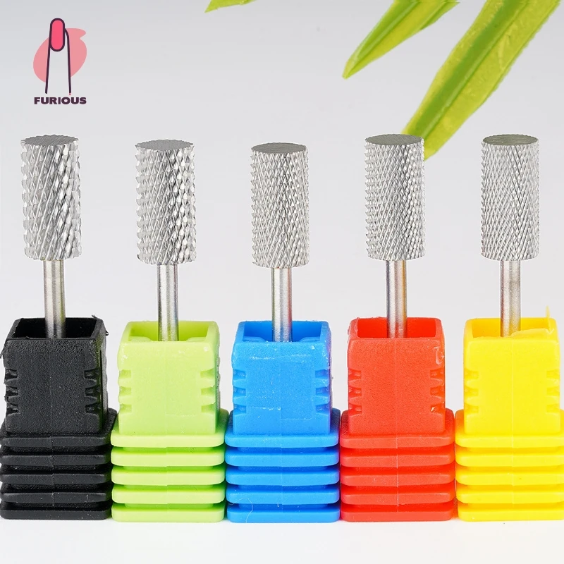 6.5mm Large Barrel Steel Carbide Nail Drill Bits Nail Art Tools 3/32" Shank Nail Bit Electric Manicure Drills Remove Gel Tool