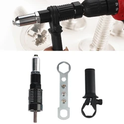 Electric Rivet Nut Gun Connector 2.4mm-4.8mm 3pcs/set Riveting Nut Gun Adapter With Replaceable Nut Bit Nail Set